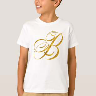 Monogram Letter B Names Emblem, Gold' Men's T-Shirt