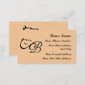 Monogram B  Horse Equestrian Classic Business Card (Front/Back)