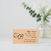 Monogram B  Horse Equestrian Classic Business Card (Standing Front)