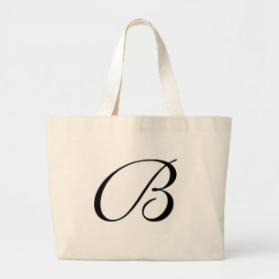 Monogram B Jumbo Tote Bag <White>