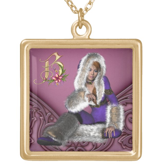 Monogram B Necklace (Front)