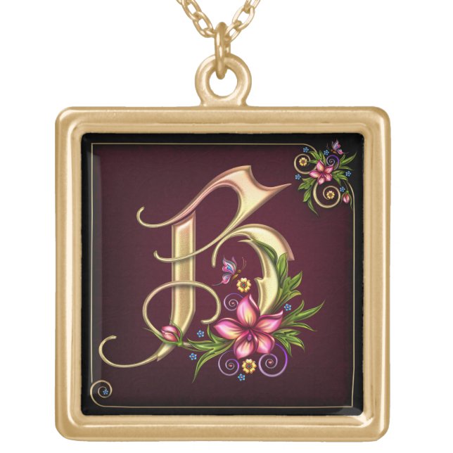 Monogram B Necklace (Front)