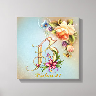 Monogram B Premium Wrapped Canvas (Gloss) Print