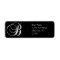 Monogram B Return Address Labels Black White