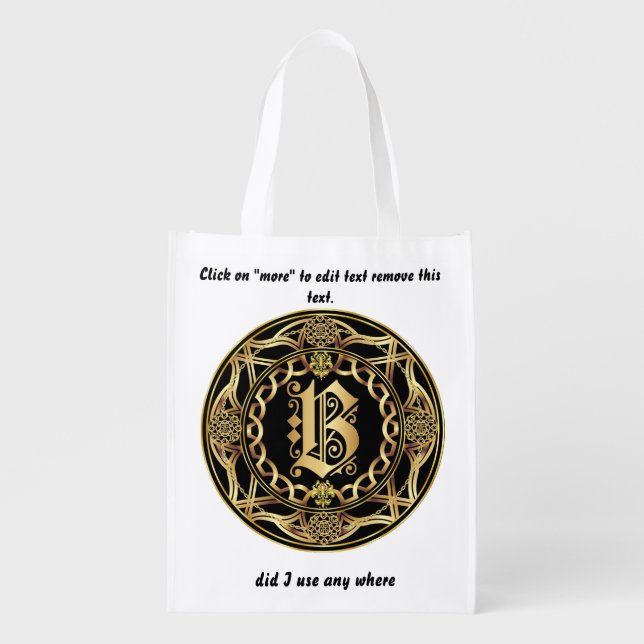 Monogram B Shopping Bag (Front)