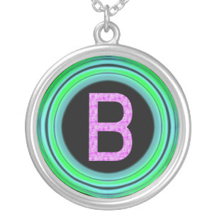 Monogram "B" Silver Plated Necklace