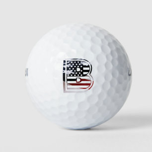 Monogram B USA Flag Golf Balls