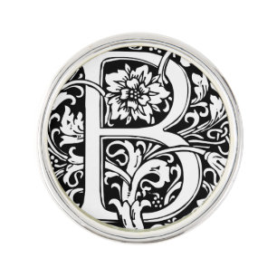 Monogram B Victorian Lapel Pin