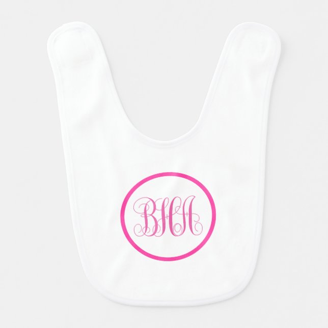 Monogram Baby Bib (Front)