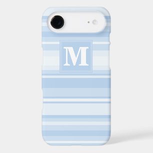Monogram baby blue stripes iPhone 17 air case