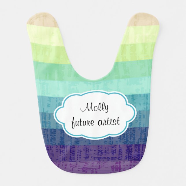 Monogram Baby Girl Bib (Front)