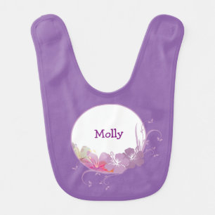 Monogram Baby Girls Bib