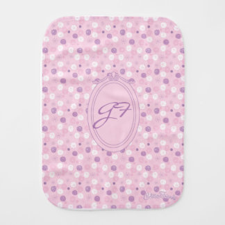 Monogram Baby Girls Burp Cloth