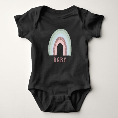 Monogram Baby Name Earthy Boho Rainbow Baby Bodysu Baby Bodysuit