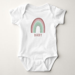 Monogram Baby Name Earthy Boho Rainbow Baby Bodysu Bodysuit