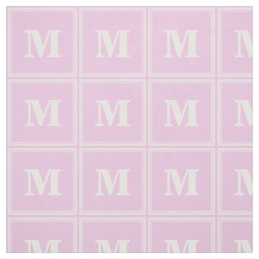 Monogram baby pink fabric