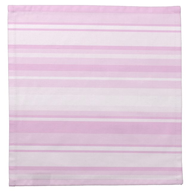 Monogram baby pink stripes cloth napkin (Front)
