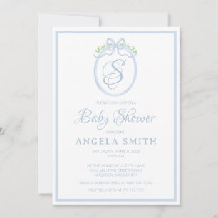 Monogram Baby Shower Invitation