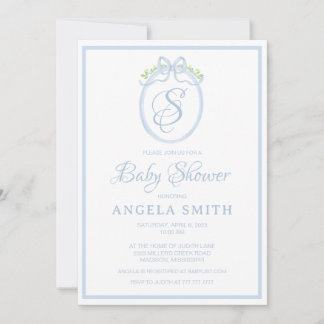 Monogram Baby Shower Invitation