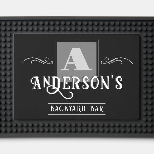 Monogram Backyard Bar  Bar Mat