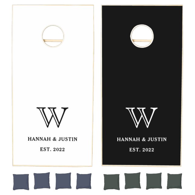 Monogram Backyard Family Name Cornhole Set (Set)