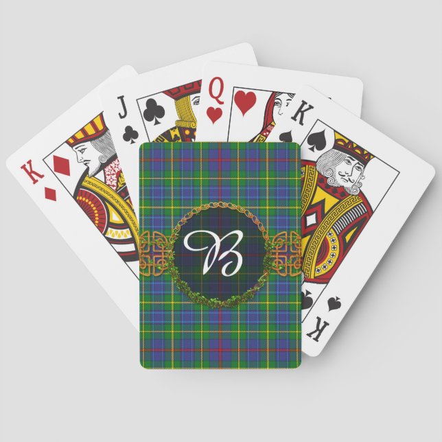 Monogram Bailey Tartan Poker Cards (Back)