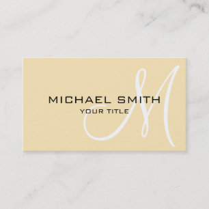 Monogram Banana Mania color background Business Card