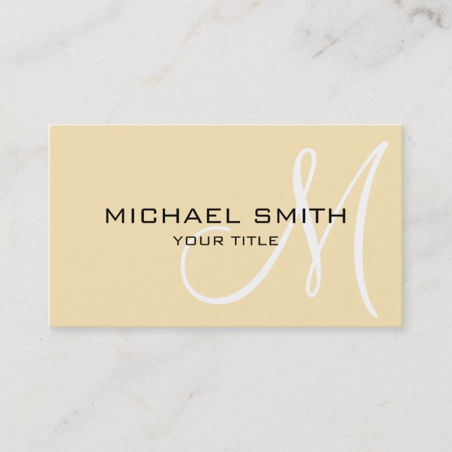 Monogram Banana Mania color background Business Card (Front)