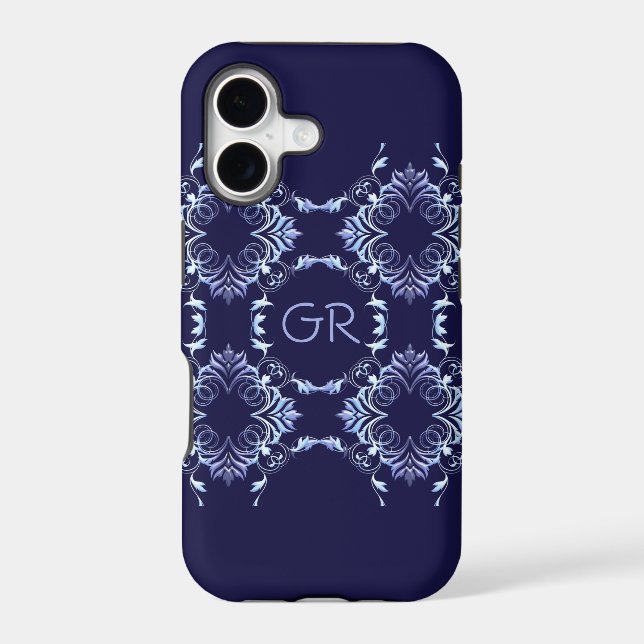 Monogram.Baroque element. Iphone Case (Back)