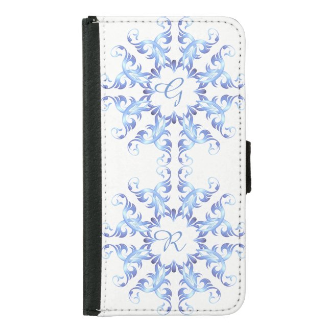 Monogram.Baroque element. Samsung Galaxy Wallet Case (Front)