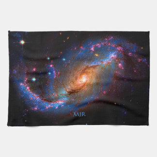 Monogram Barred Spiral Galaxy NGC 1672 Kitchen Towel