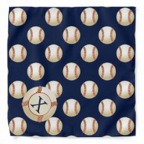 Monogram Baseball Balls Sports pattern Bandana