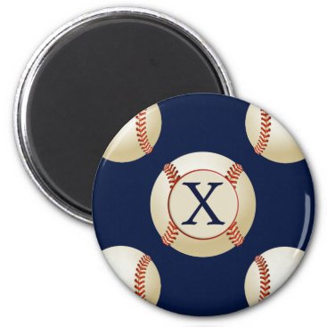Monogram Baseball Balls Sports pattern Magnet