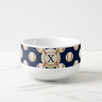 Monogram Baseball Balls Sports pattern Soup Mug