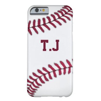 Monogram Baseball Barely There Iphone 6 Case by FUNNSTUFF4U at Zazzle