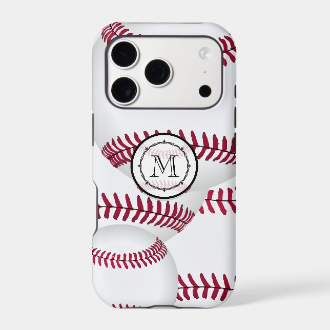 Monogram Baseball  Case-Mate iPhone Case (Back)