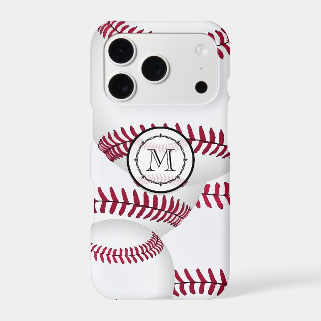 Monogram Baseball  Case-Mate iPhone Case (Back)
