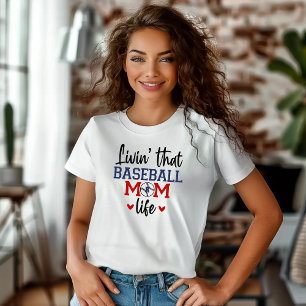 Monogram Baseball Mother Gift T-Shirt