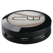 Monogram Baseball USB Charging Station (Angled)