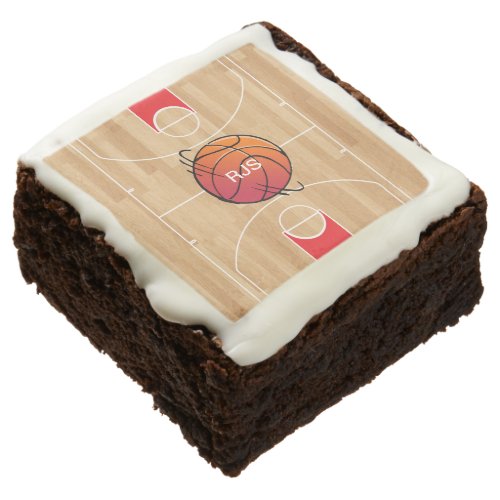 Monogram Basketball on basketball court Chocolate Brownie