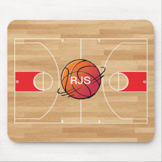 Monogram Basketball on basketball court Mouse Pad
