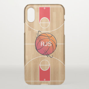 Monogram Basketball on basketball court iPhone XS Case