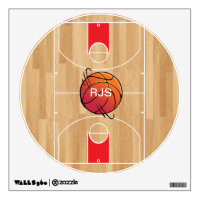 Monogram Basketball on basketball court