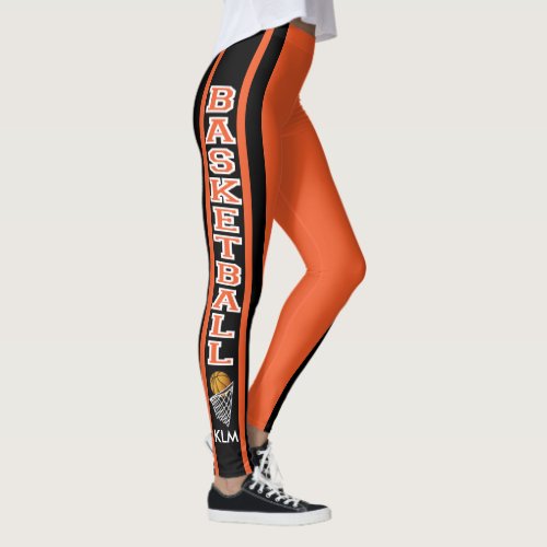 Monogram Basketball Orange Leggings