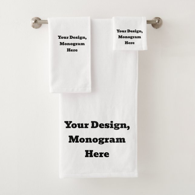 Monogram Bath Towel Set - Custom Personalized (Insitu)