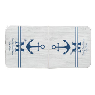 Monogram Beach House Anchor Family Beer Pong Table
