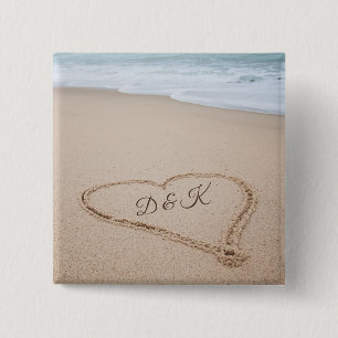 Monogram Beach Love I Button