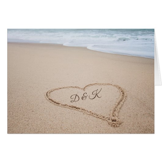 Monogram | Beach Love I Cards (Front Horizontal)