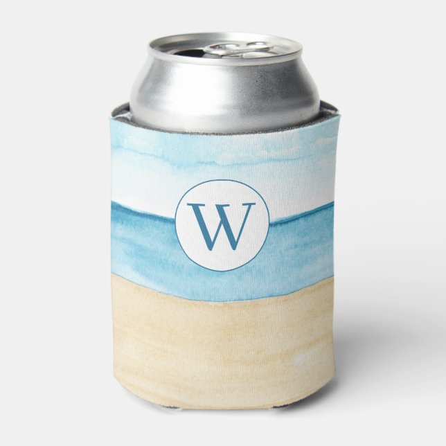 Monogram Beach Summer  Can Cooler (Can Front)