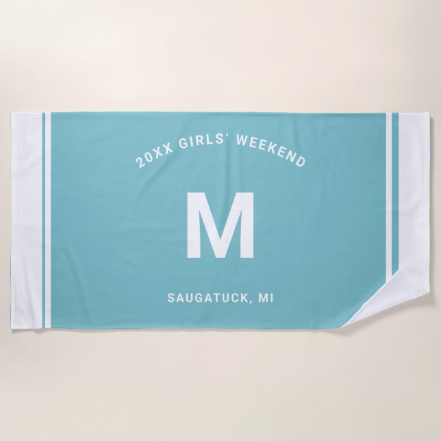 Monogram  beach towel (Front)